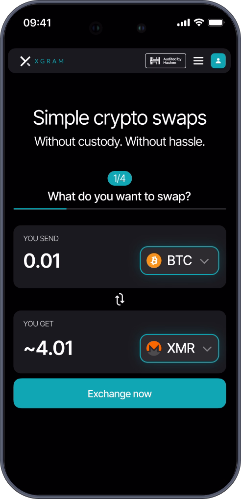 1 Step Xgram Crypto Exchange - Select Pair